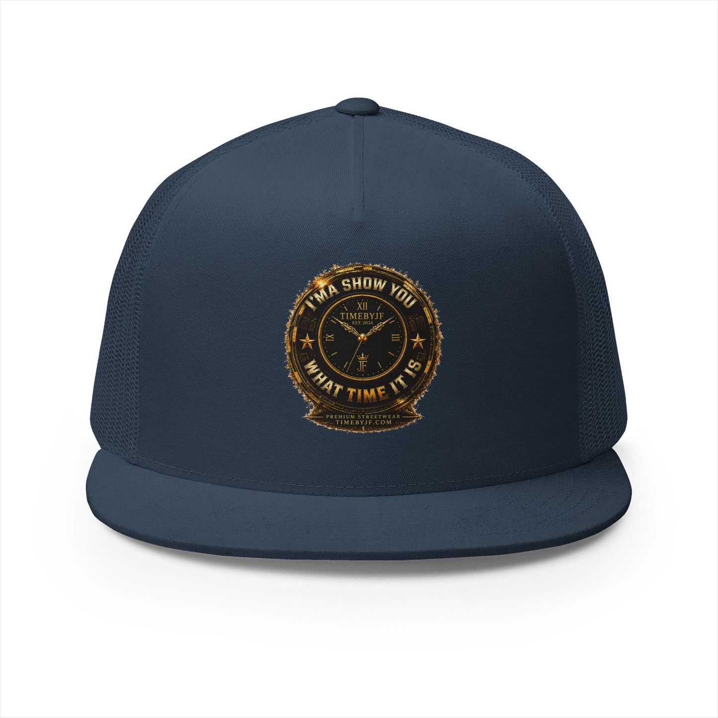 Vintage Sheriff Badge Trucker Cap — "I'ma Show You What Time It Is" Mesh Snapback