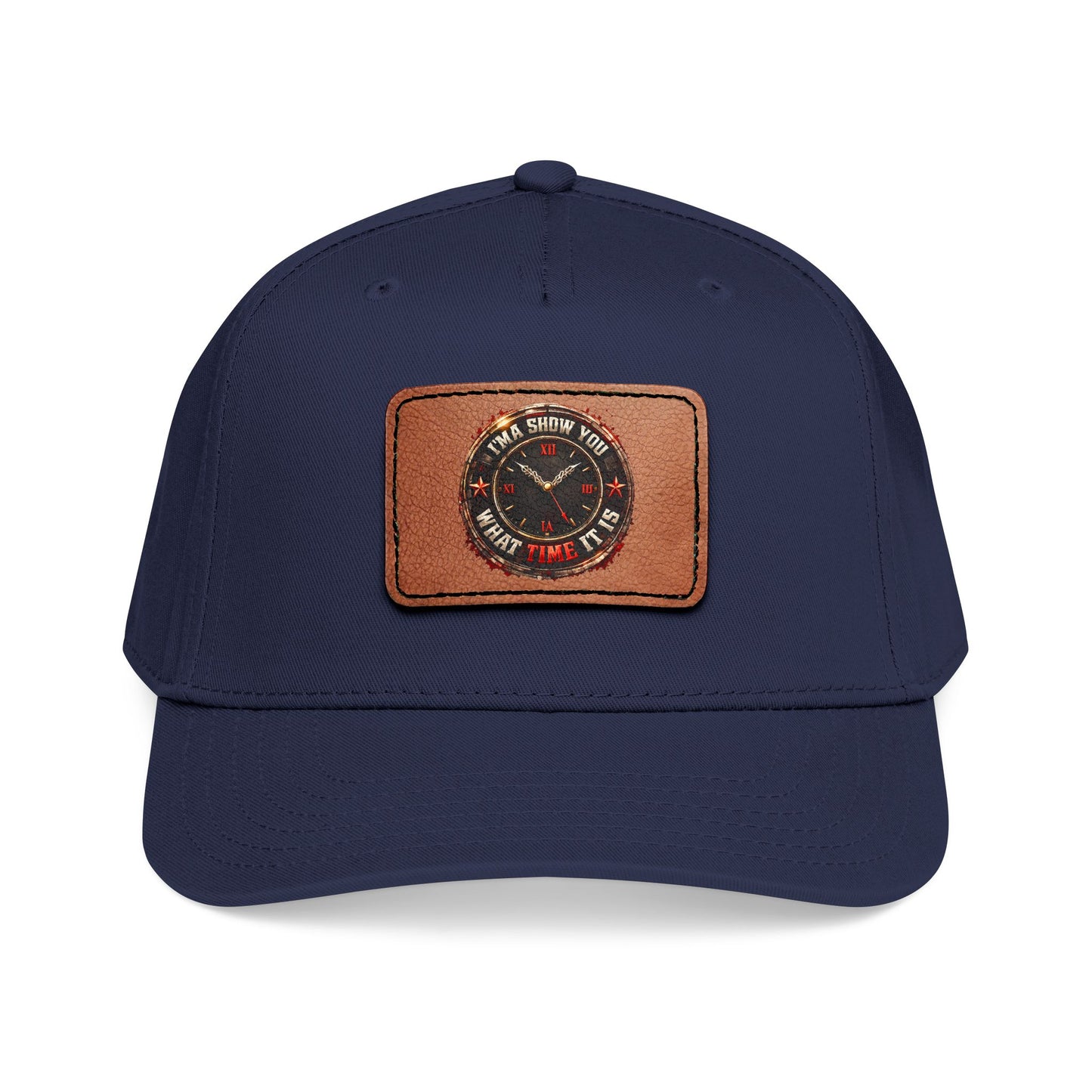 Vintage Compass Leather Patch Baseball Cap