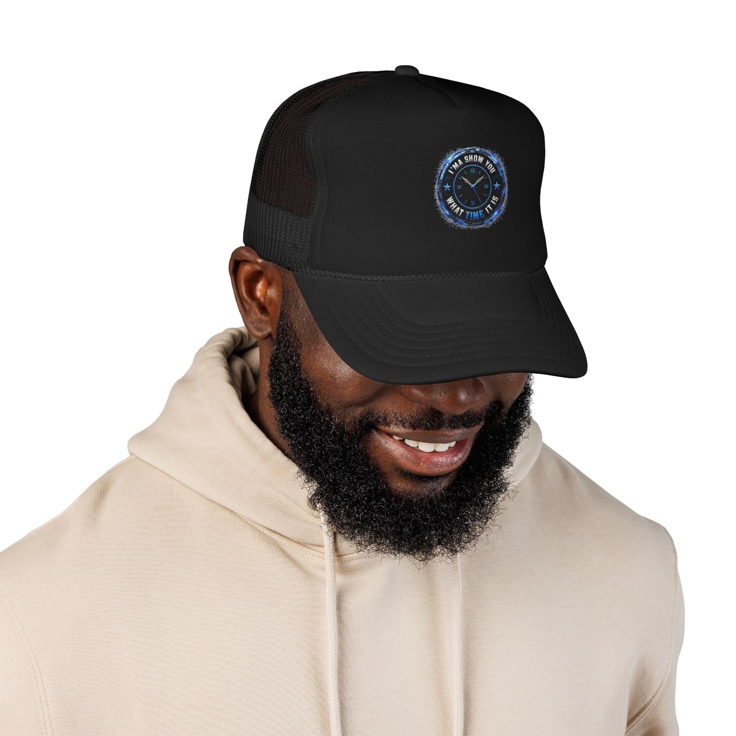 Retro 'Time Is What Time It Is' Foam Trucker Hat