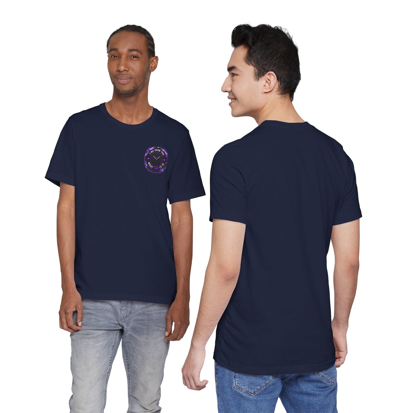 Pocket Cosmic Clock Tee — "Time to Glow" Graphic T‑Shirt
