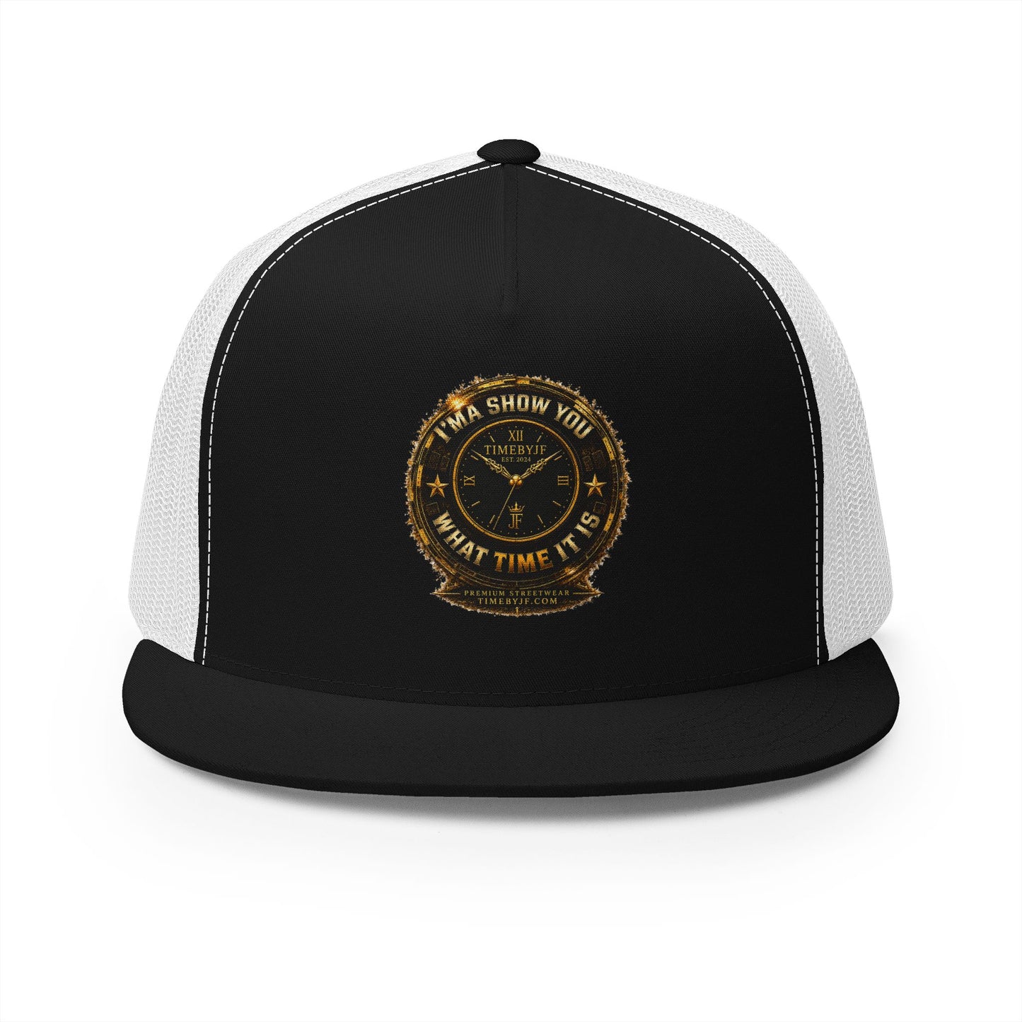 Vintage Sheriff Badge Trucker Cap — "I'ma Show You What Time It Is" Mesh Snapback