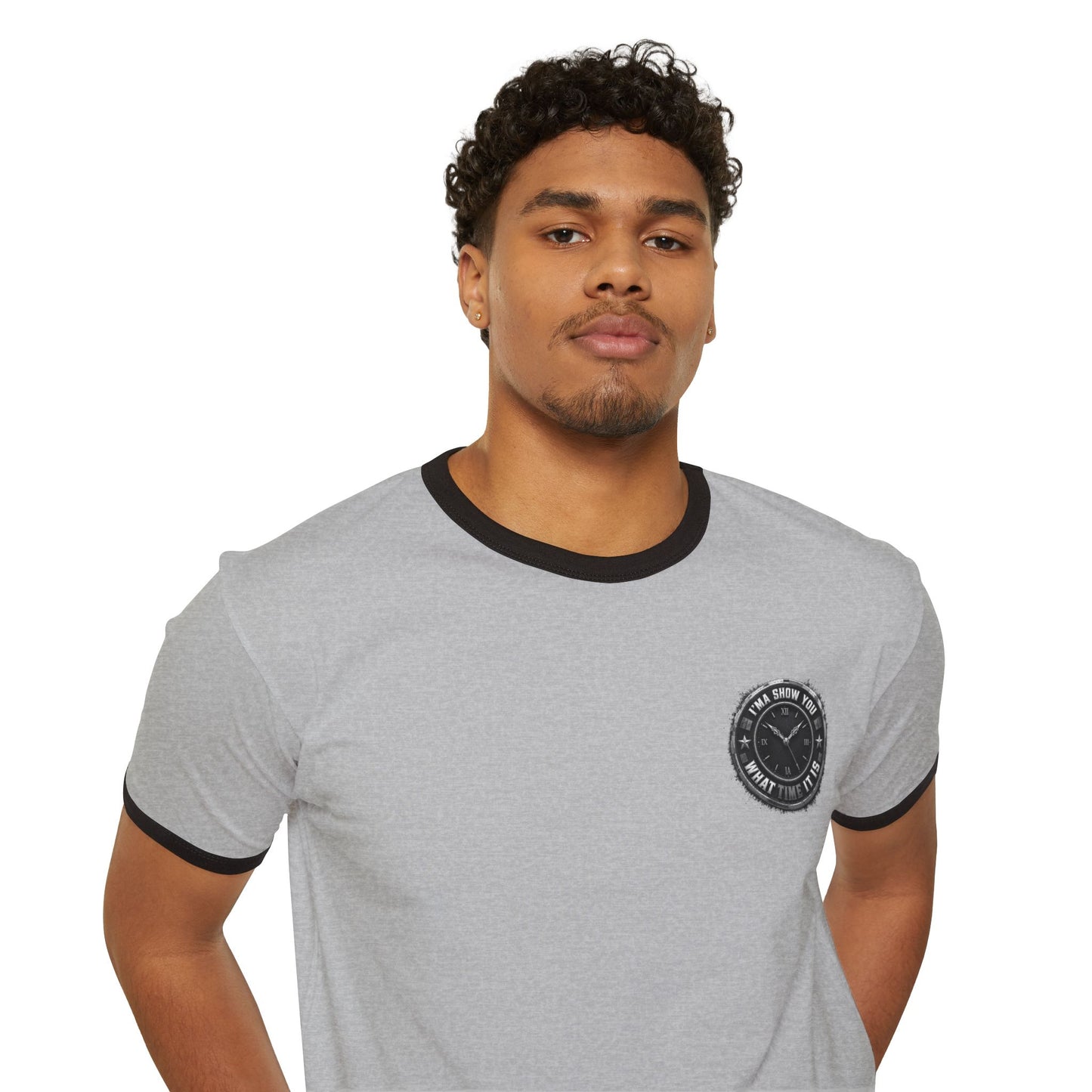 Vintage Black Rose Ringer T-Shirt