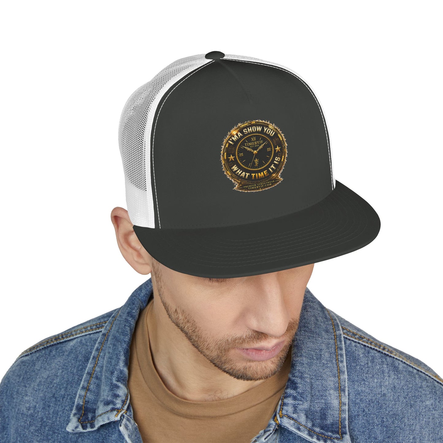 Trucker Cap — 'I’MA SHOW YOU WHAT TIME IT IS' Vintage Compass Logo Snapback