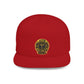 Snapback Hat — Gold Seal Clock Logo Flat Bill Cap