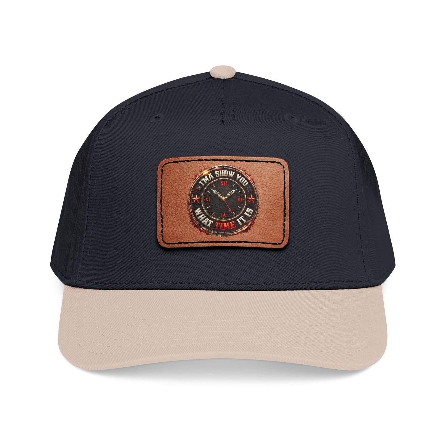 Vintage Compass Leather Patch Baseball Cap