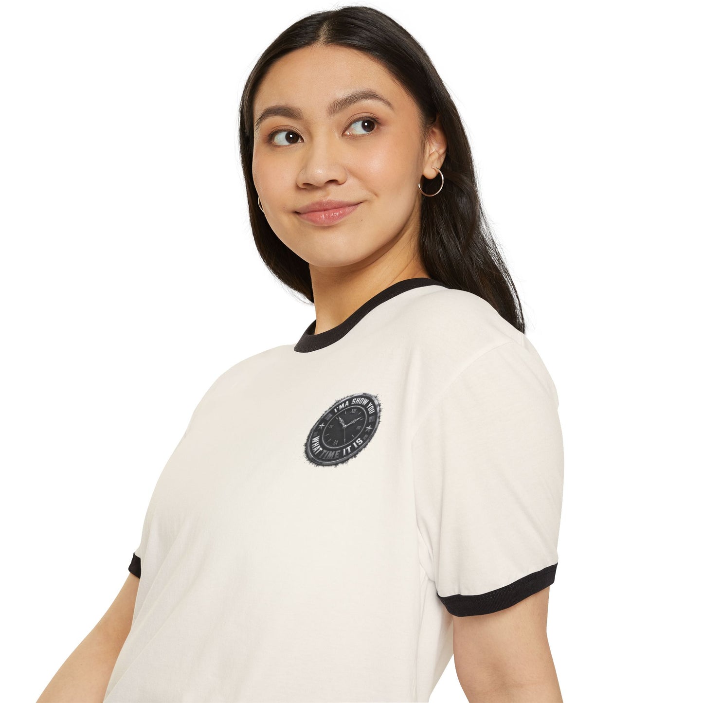 Vintage Black Rose Ringer T-Shirt