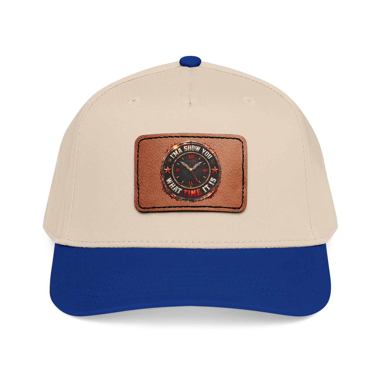 Vintage Compass Leather Patch Baseball Cap