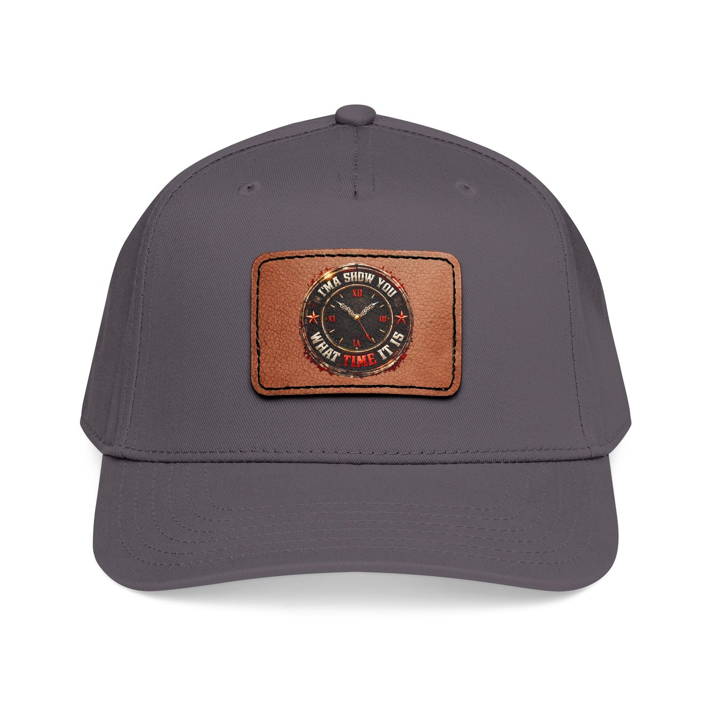 Vintage Compass Leather Patch Baseball Cap