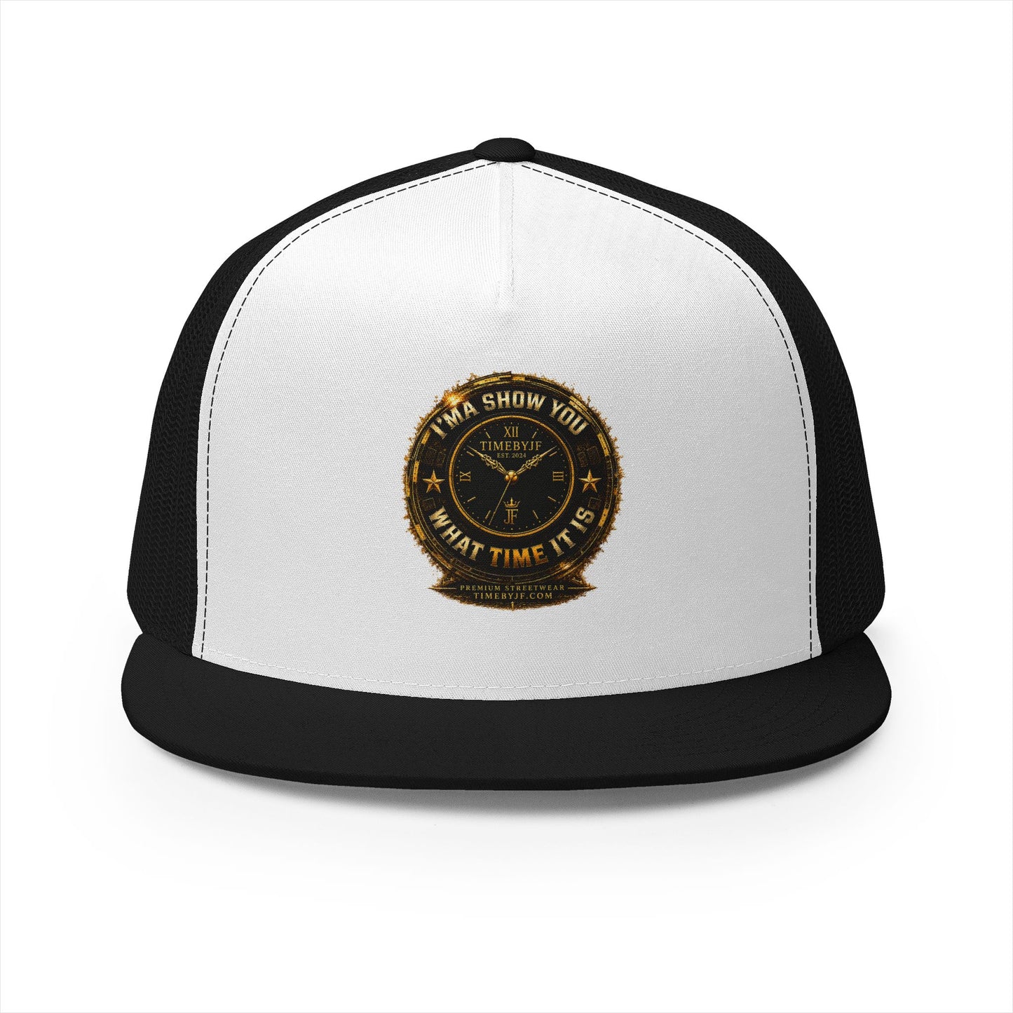Vintage Sheriff Badge Trucker Cap — "I'ma Show You What Time It Is" Mesh Snapback