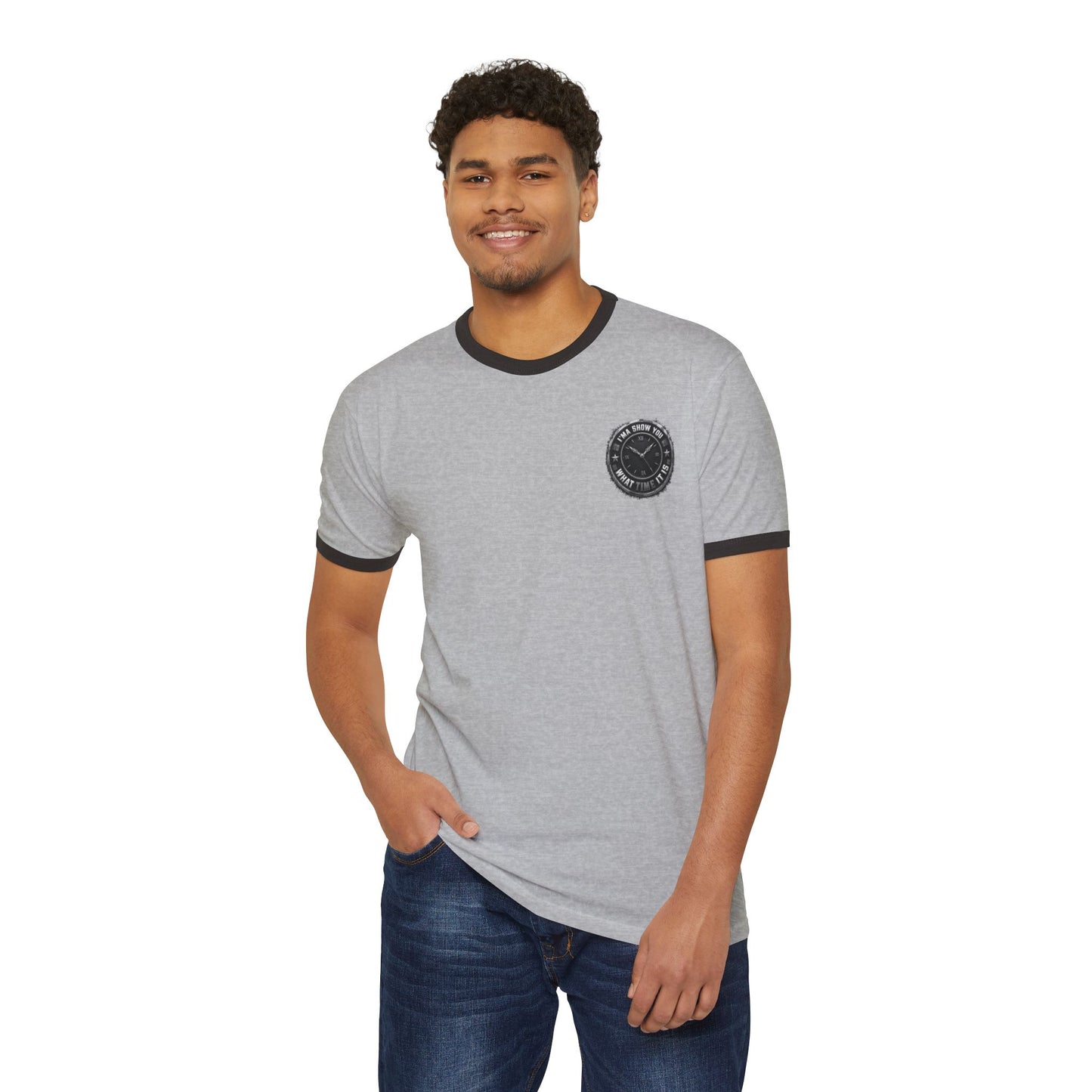 Vintage Black Rose Ringer T-Shirt