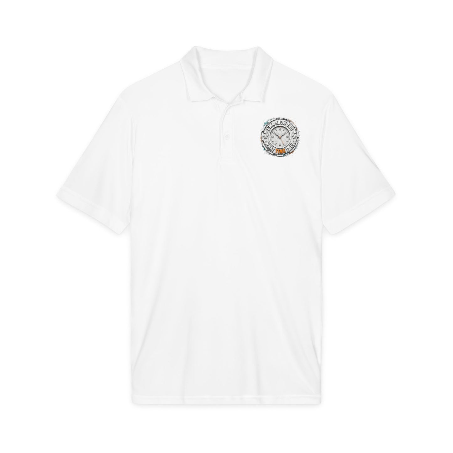 Embroidered Compass Logo Polo — Sport Performance Short-Sleeve