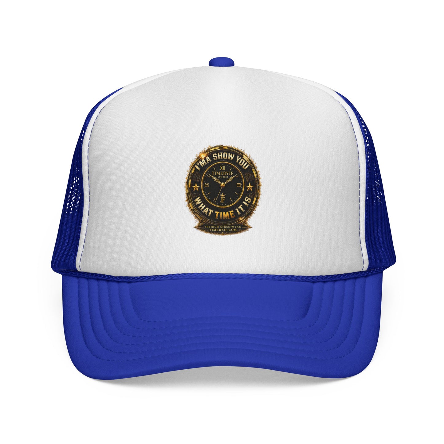 Trucker Cap — Vintage Compass Patch “I’MA SHOW YOU WHAT TIME IT IS”