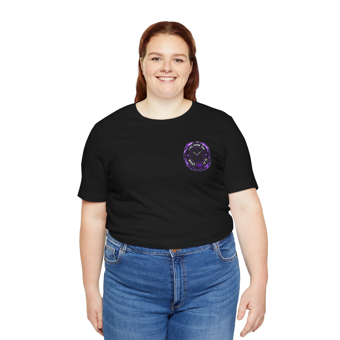 Pocket Cosmic Clock Tee — "Time to Glow" Graphic T‑Shirt