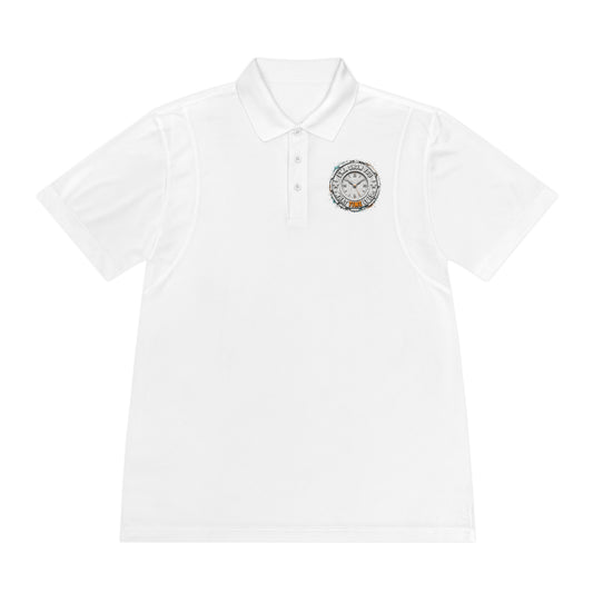 Men's Sport Polo — Vintage Motorcycle Club Crest Chest Logo