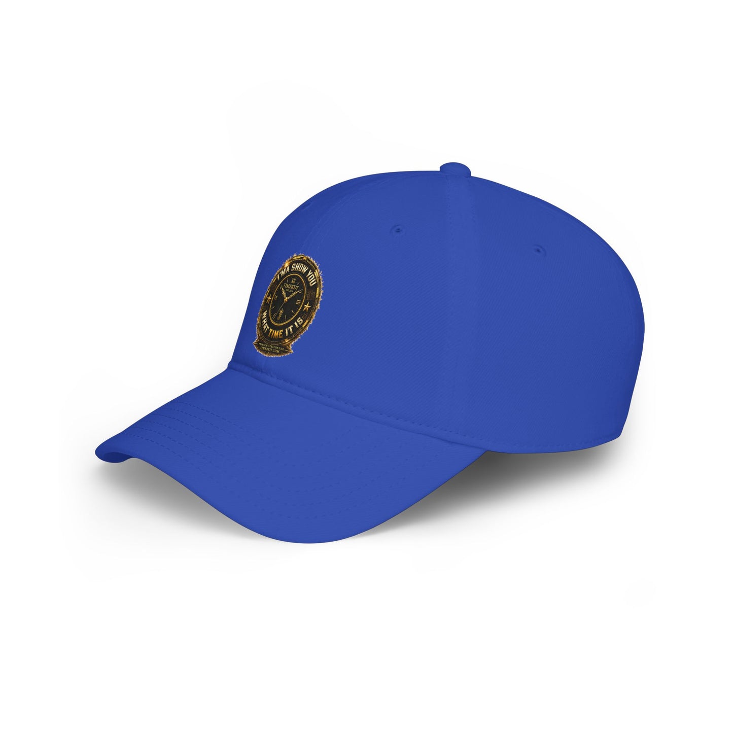 Low Profile Baseball Cap — Vintage Ship Wheel Clock Design