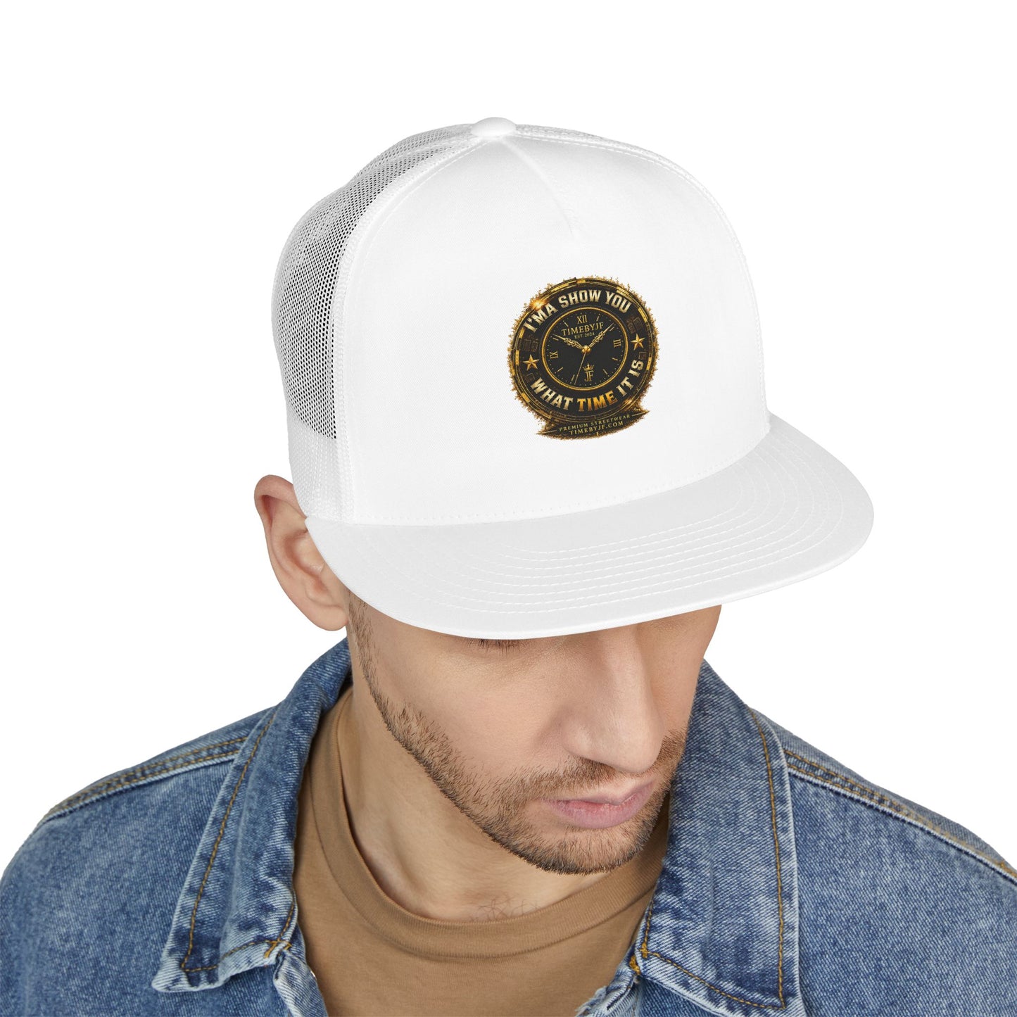Trucker Cap — 'I’MA SHOW YOU WHAT TIME IT IS' Vintage Compass Logo Snapback