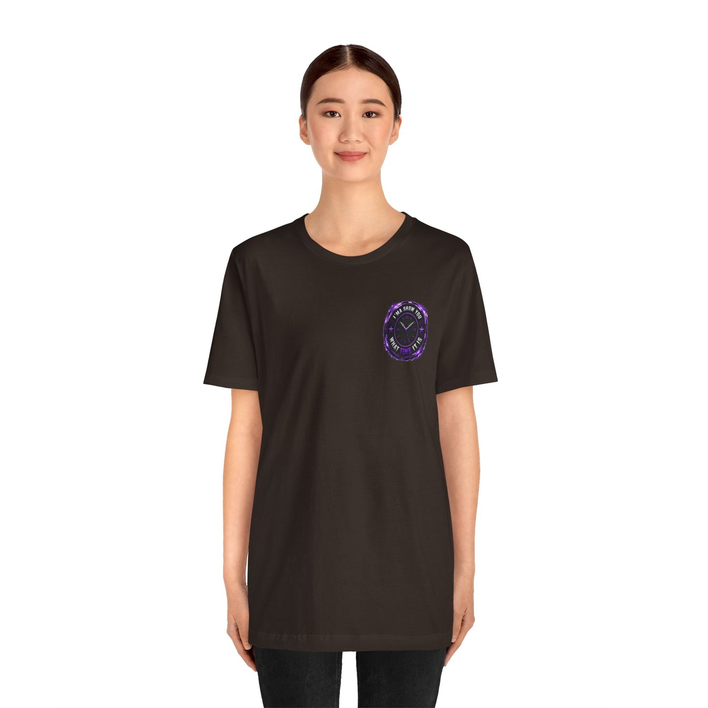 Pocket Cosmic Clock Tee — "Time to Glow" Graphic T‑Shirt