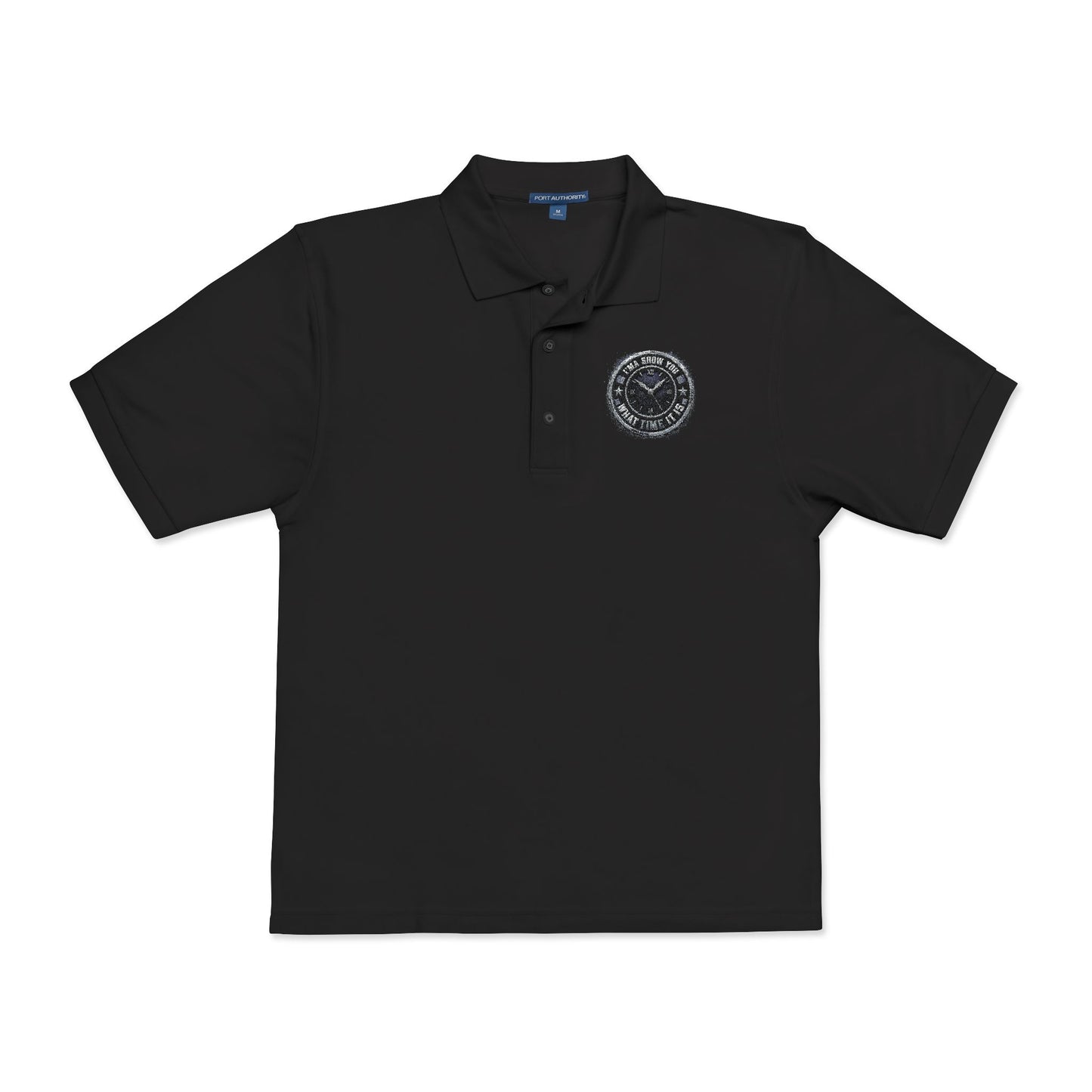 Embroidered Compass Logo Polo — Casual Nautical Work Shirt