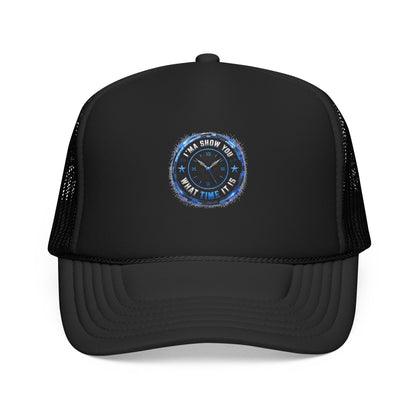 Retro 'Time Is What Time It Is' Foam Trucker Hat