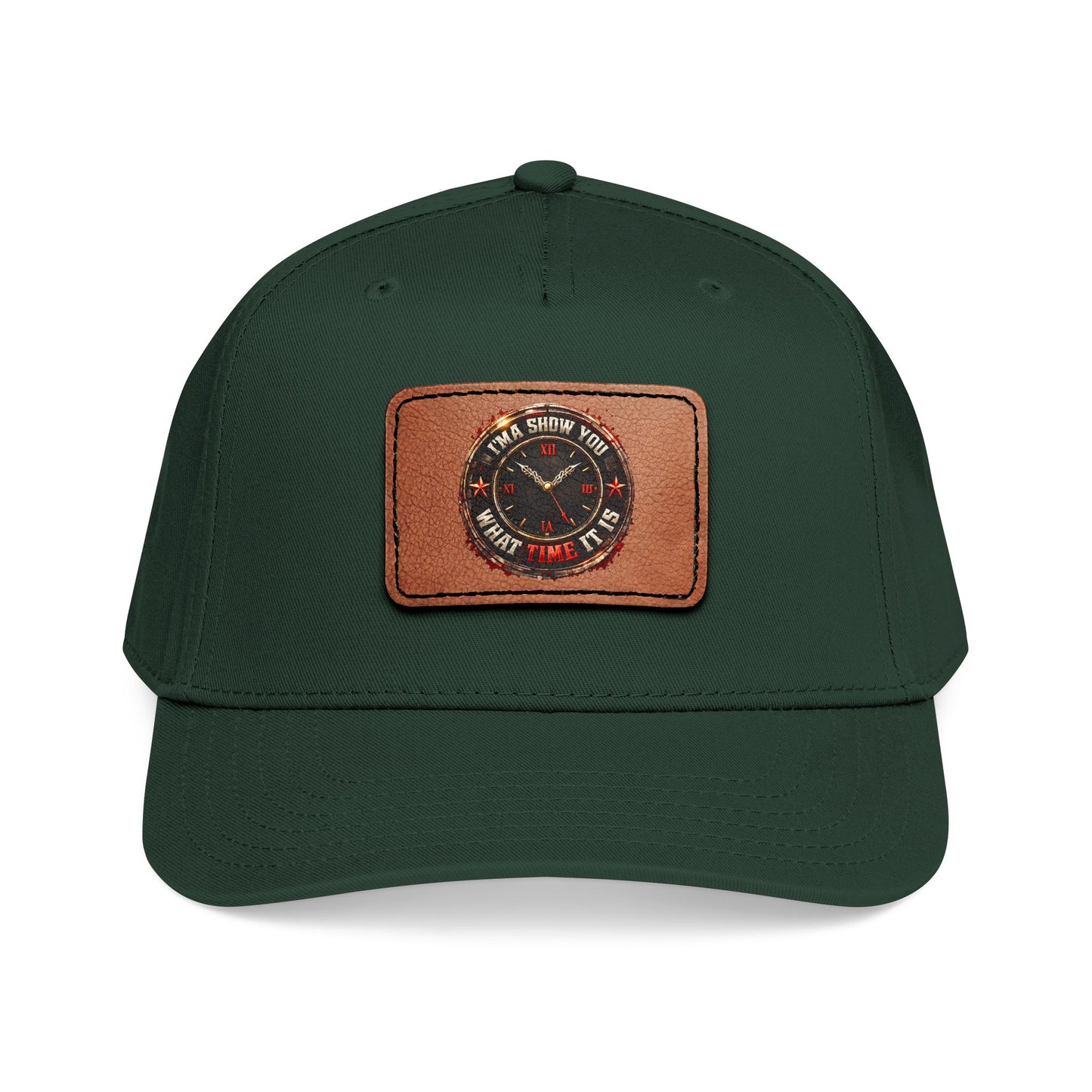 Vintage Compass Leather Patch Baseball Cap