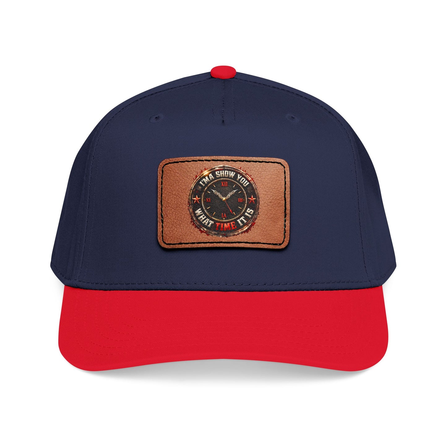 Vintage Compass Leather Patch Baseball Cap
