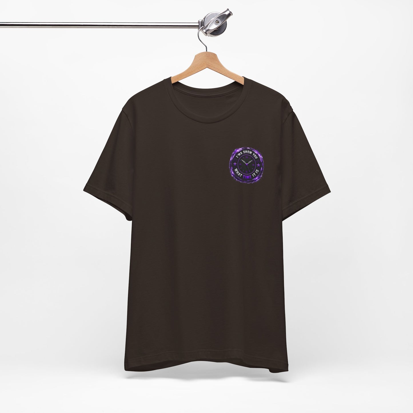 Pocket Cosmic Clock Tee — "Time to Glow" Graphic T‑Shirt