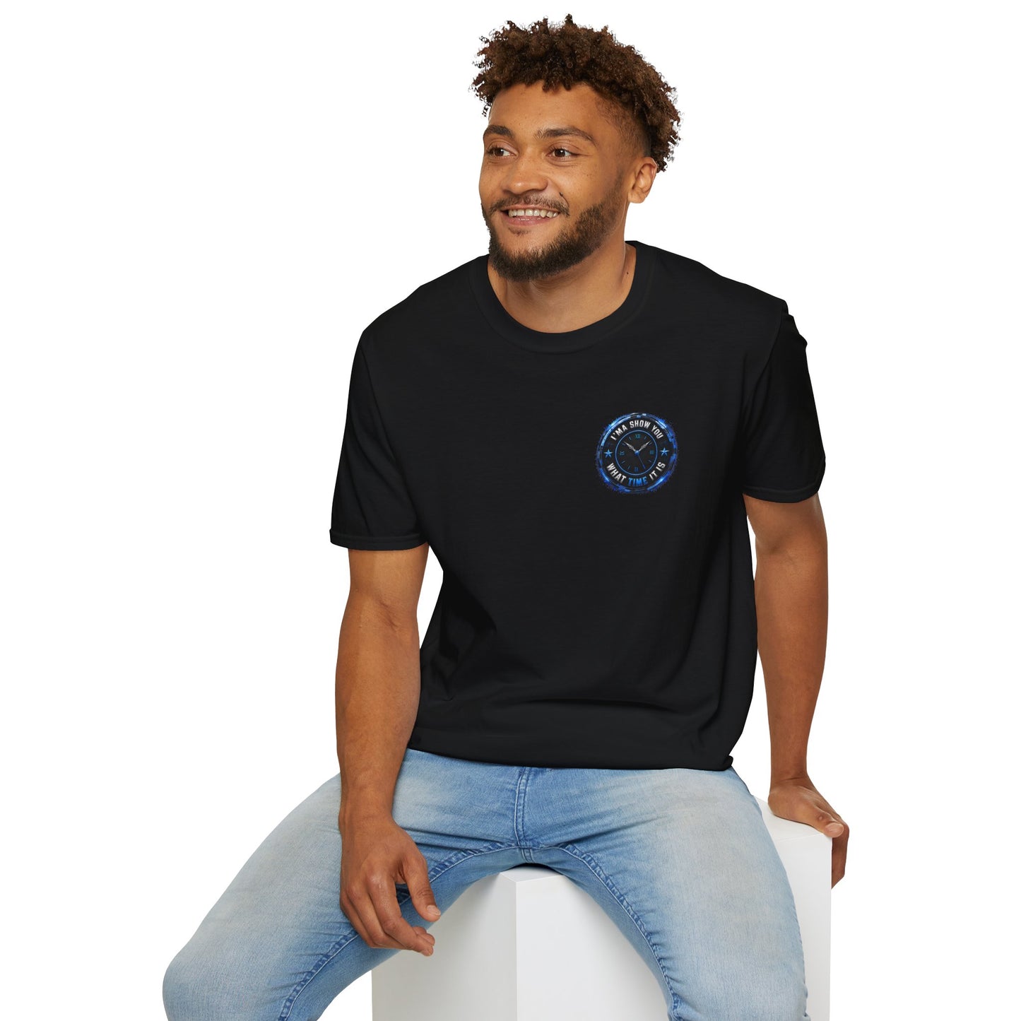 Vintage Compass Badge T-Shirt — "Take Your Time" Minimal Travel Tee