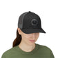 Trucker Cap — Distressed Round Patch 'Don't Ask Me' Vintage Logo