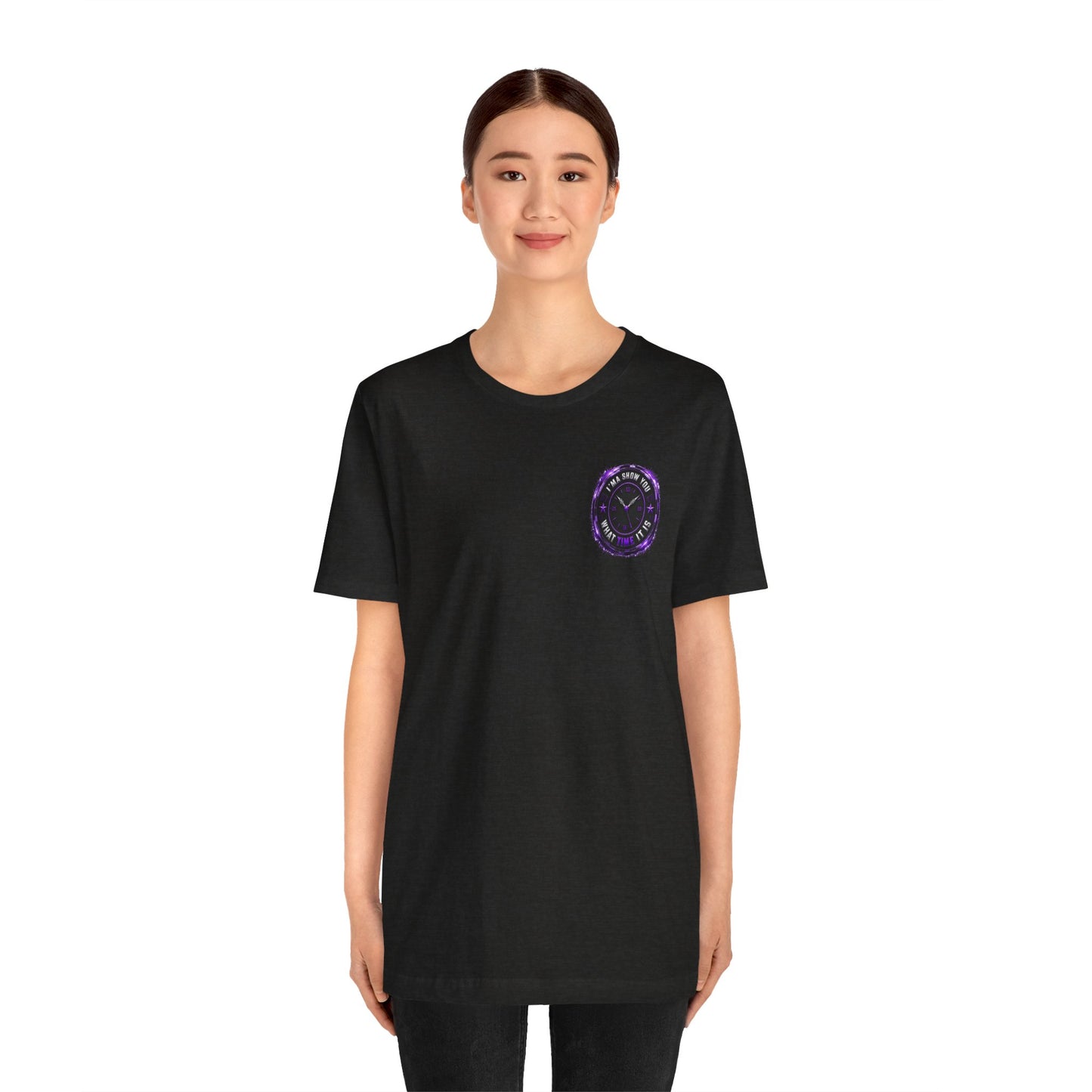 Pocket Cosmic Clock Tee — "Time to Glow" Graphic T‑Shirt