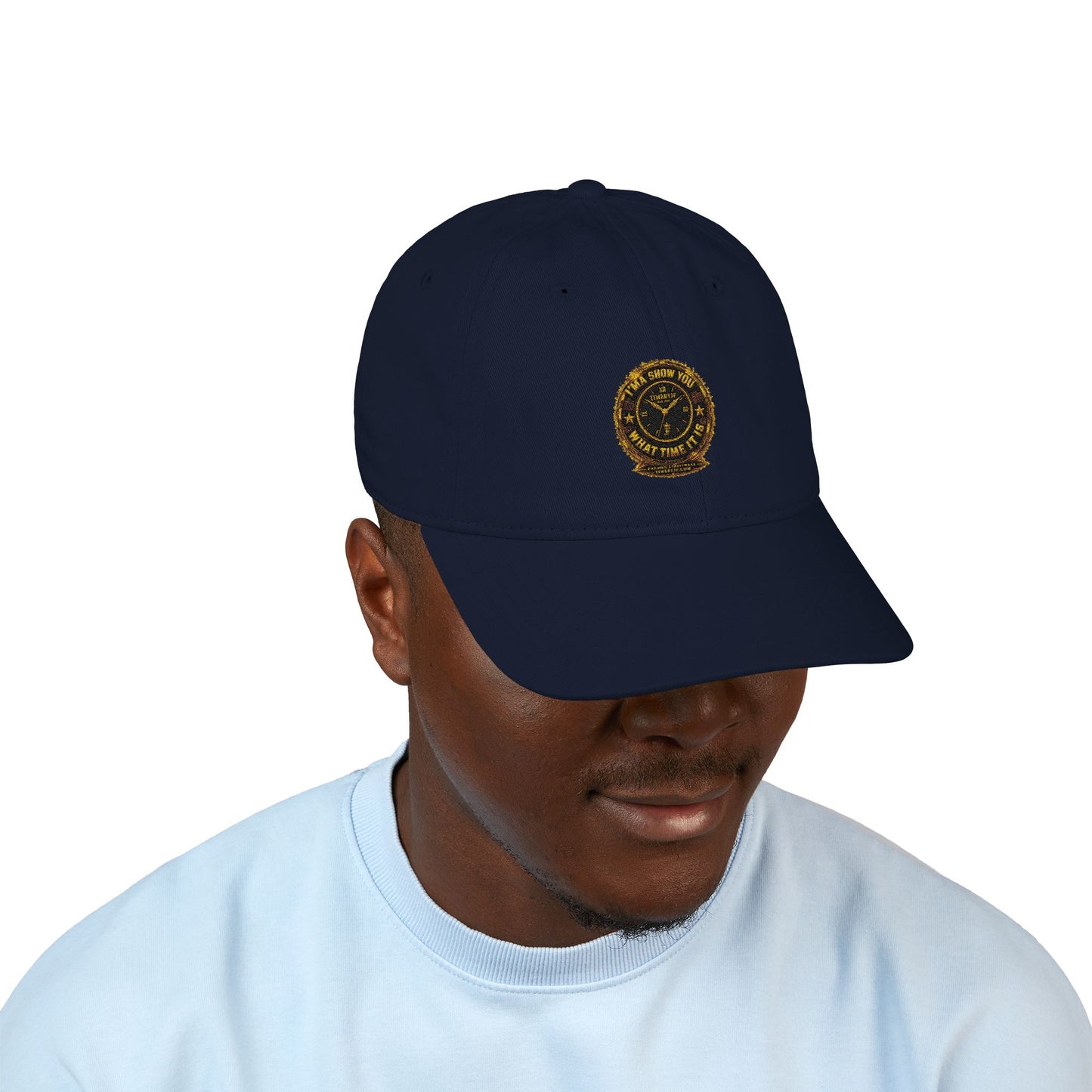 Embroidered Sunflower Badge Organic Baseball Cap