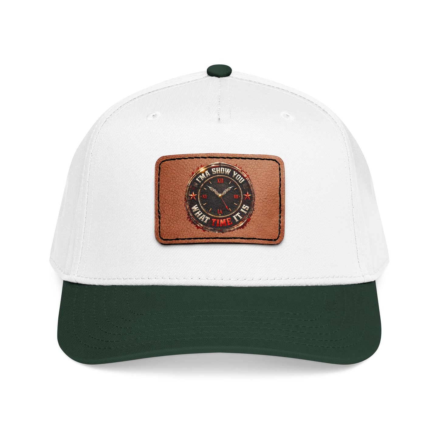 Vintage Compass Leather Patch Baseball Cap