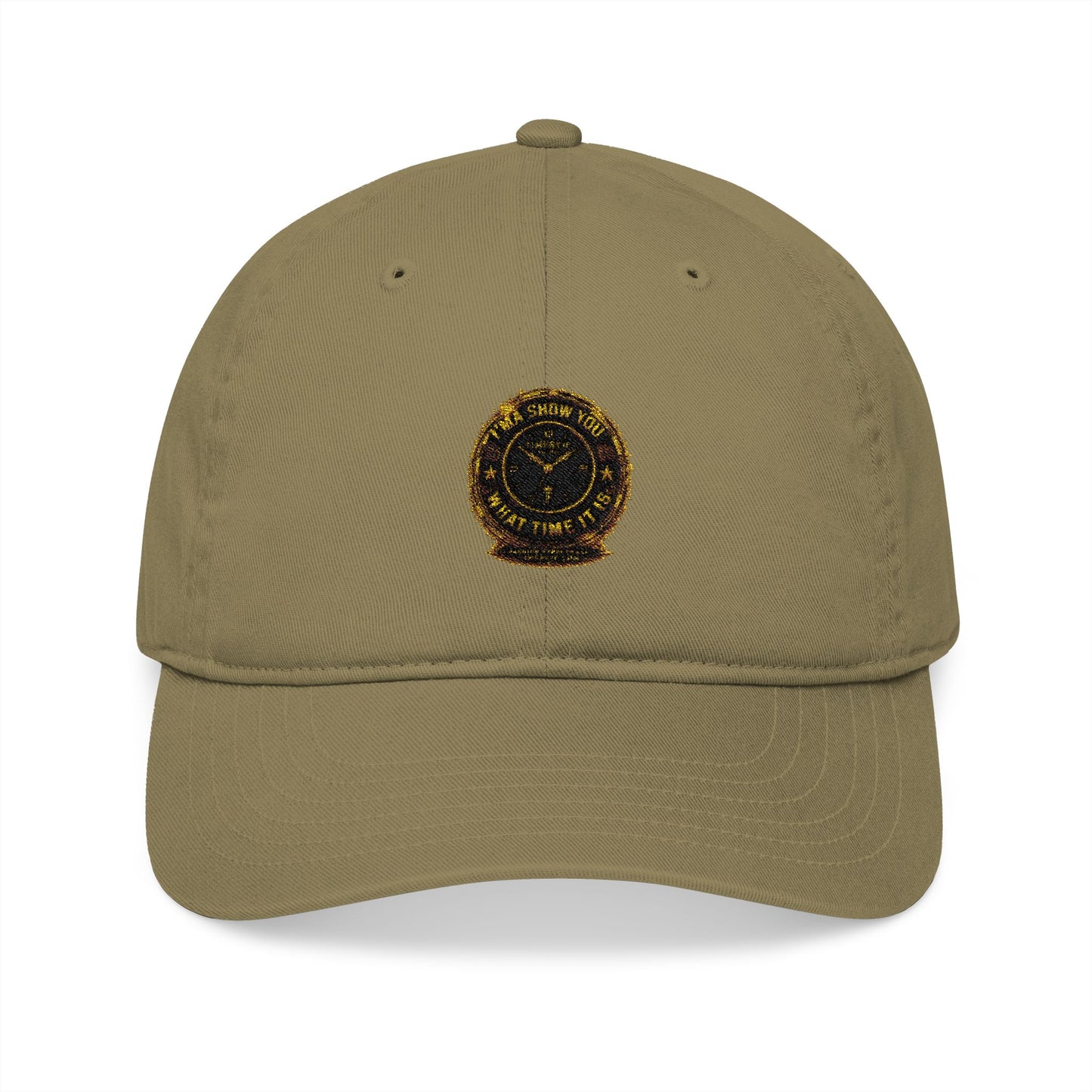 Embroidered Sunflower Badge Organic Baseball Cap