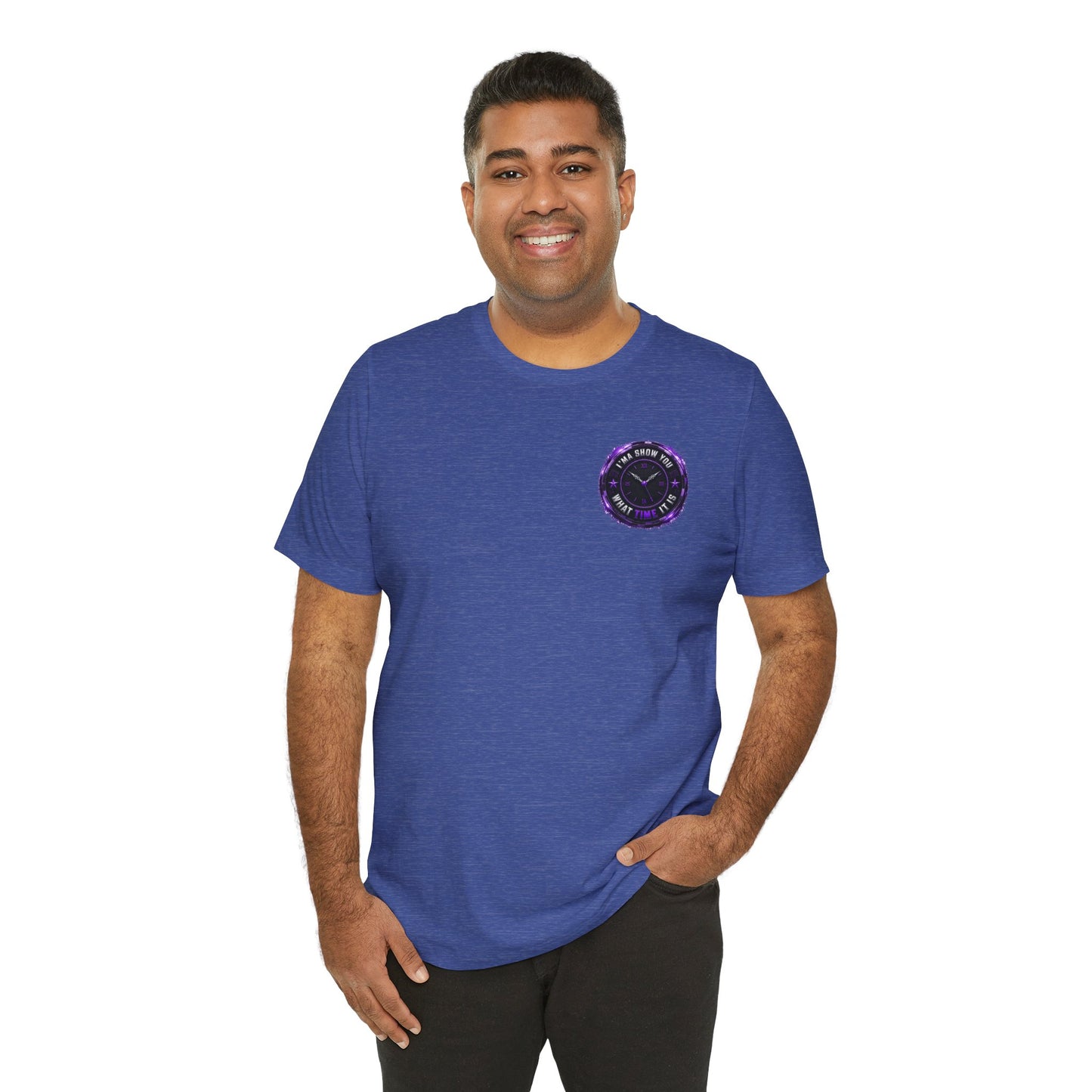 Pocket Cosmic Clock Tee — "Time to Glow" Graphic T‑Shirt