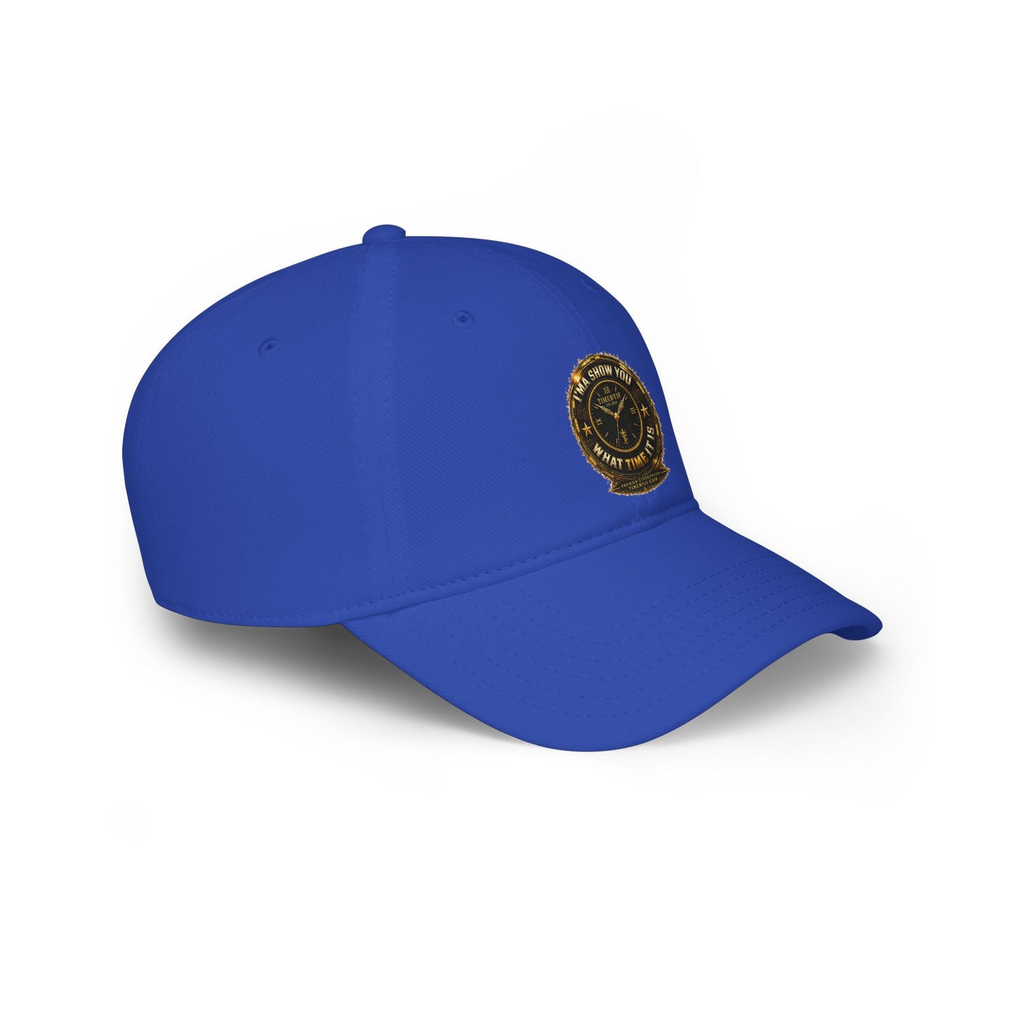 Low Profile Baseball Cap — Vintage Ship Wheel Clock Design