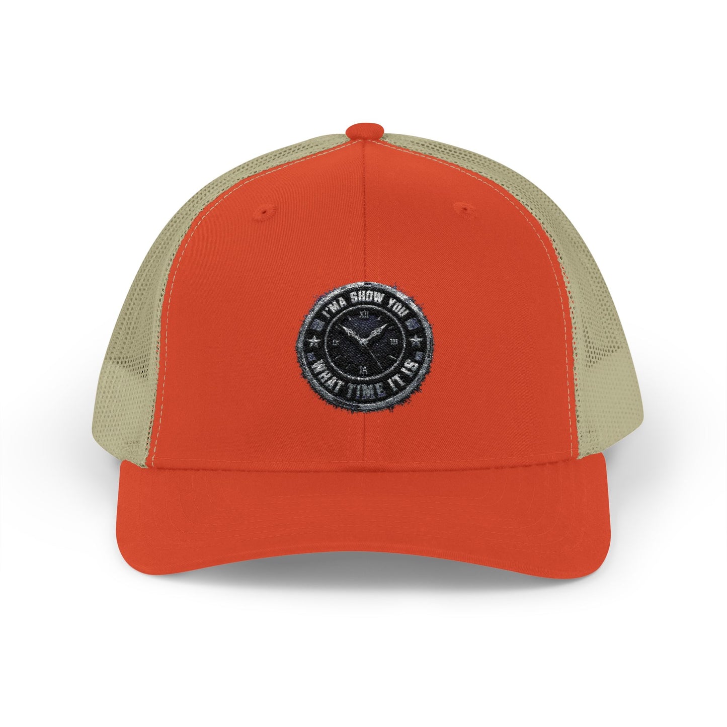 Trucker Cap — Distressed Round Patch 'Don't Ask Me' Vintage Logo