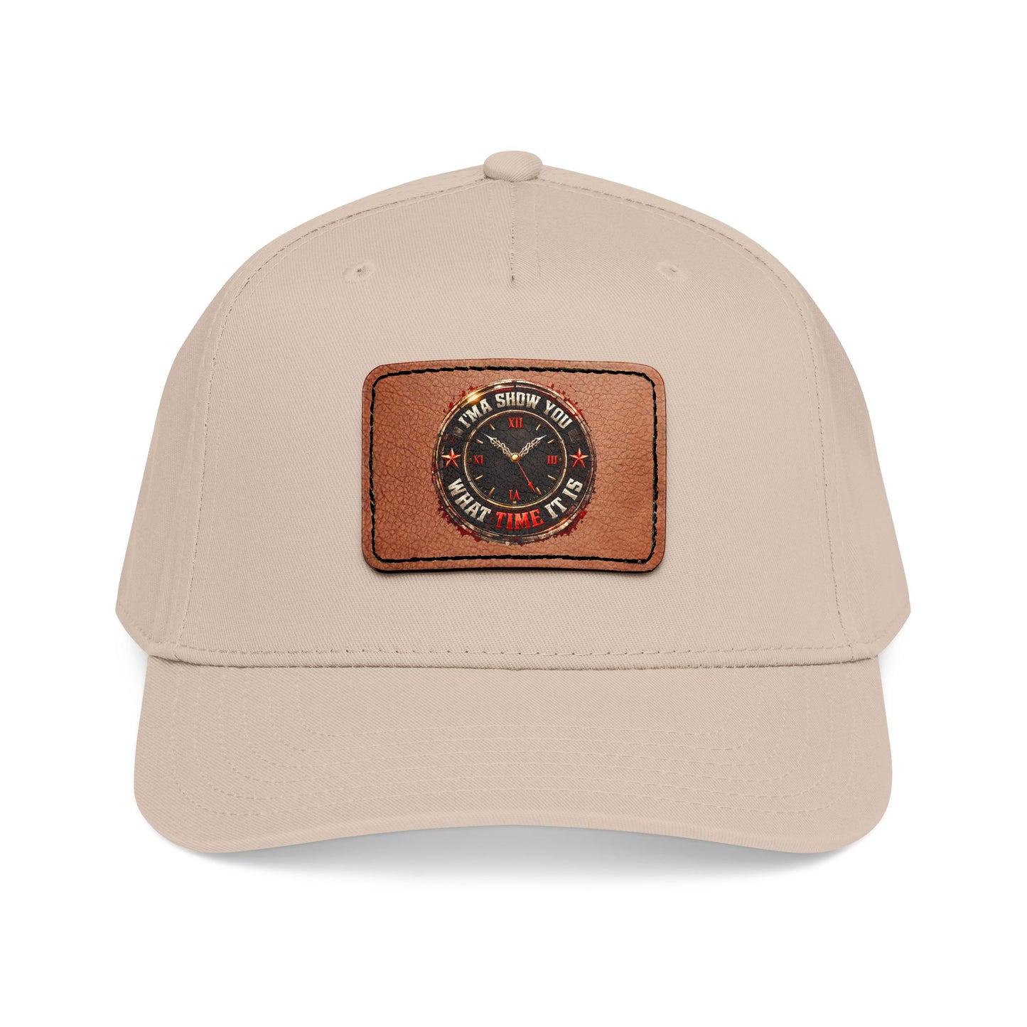 Vintage Compass Leather Patch Baseball Cap