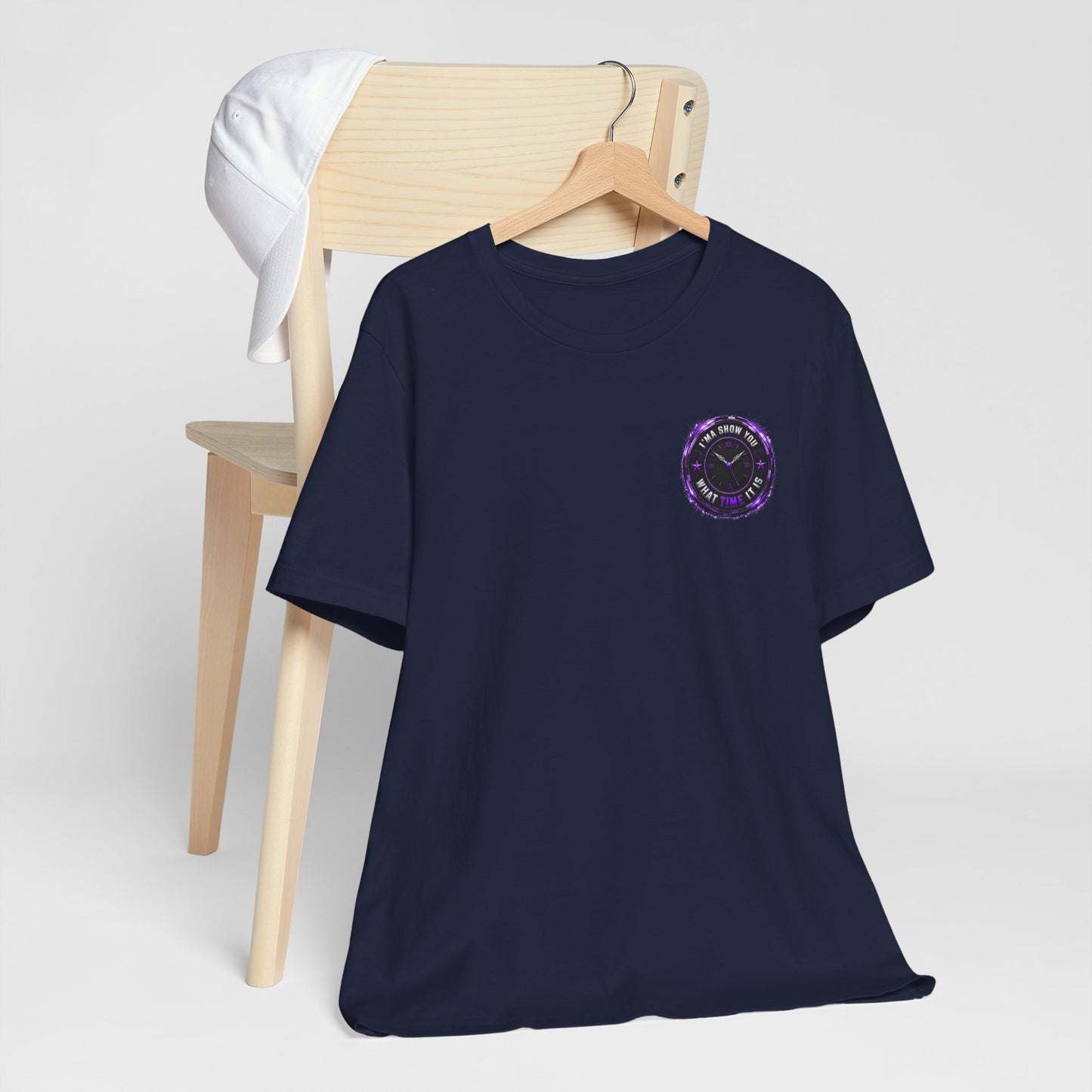 Pocket Cosmic Clock Tee — "Time to Glow" Graphic T‑Shirt