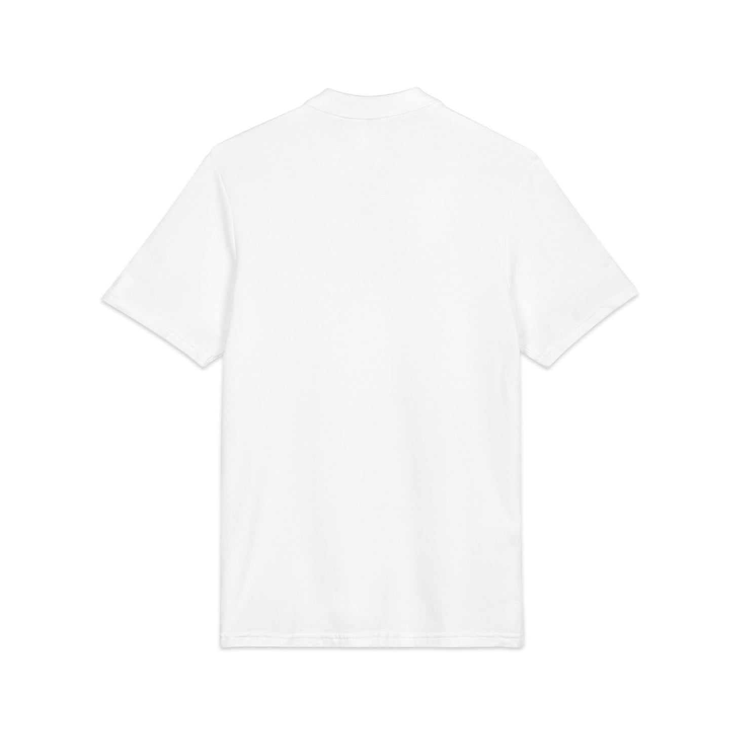 Embroidered Crest Polo Shirt — Classic White Pique