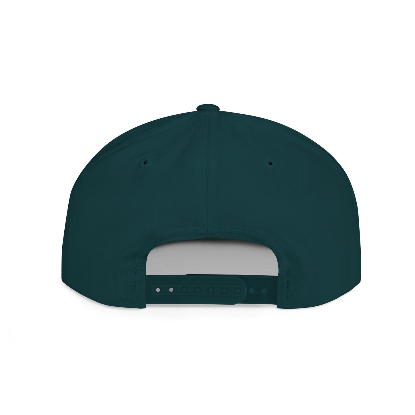 Snapback Hat — Gold Seal Clock Logo Flat Bill Cap