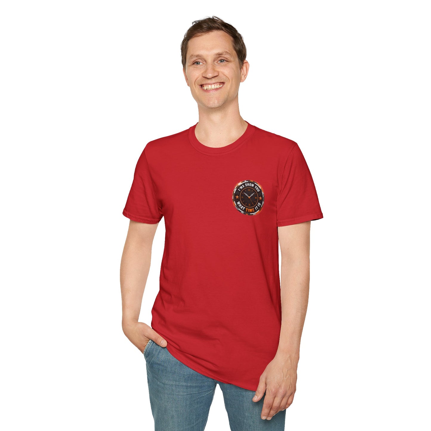 T-Shirt — 'Show Up, It's Your Time' Retro Compass Graphic