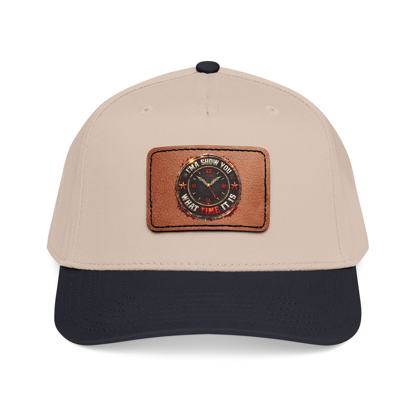 Vintage Compass Leather Patch Baseball Cap