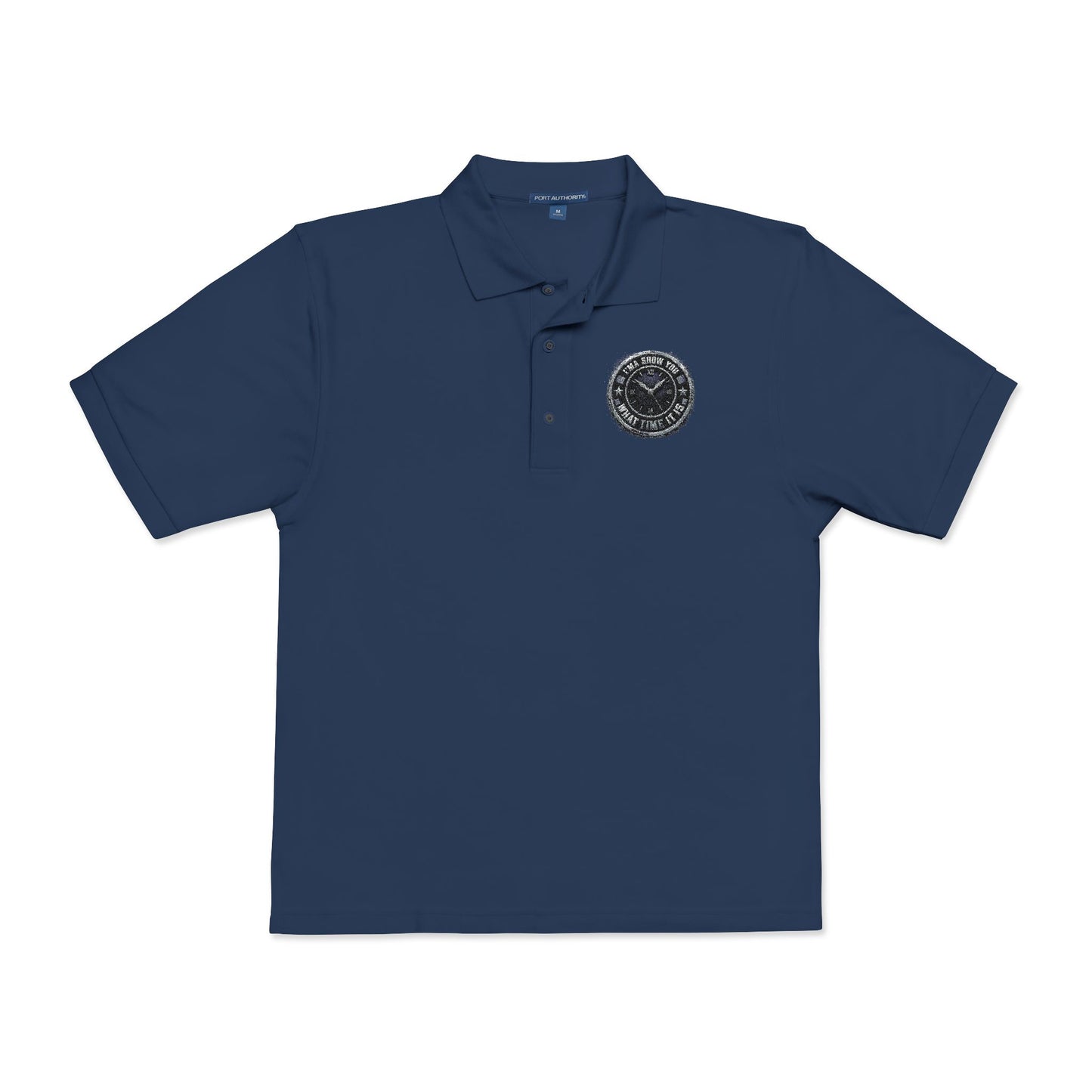 Embroidered Compass Logo Polo — Casual Nautical Work Shirt