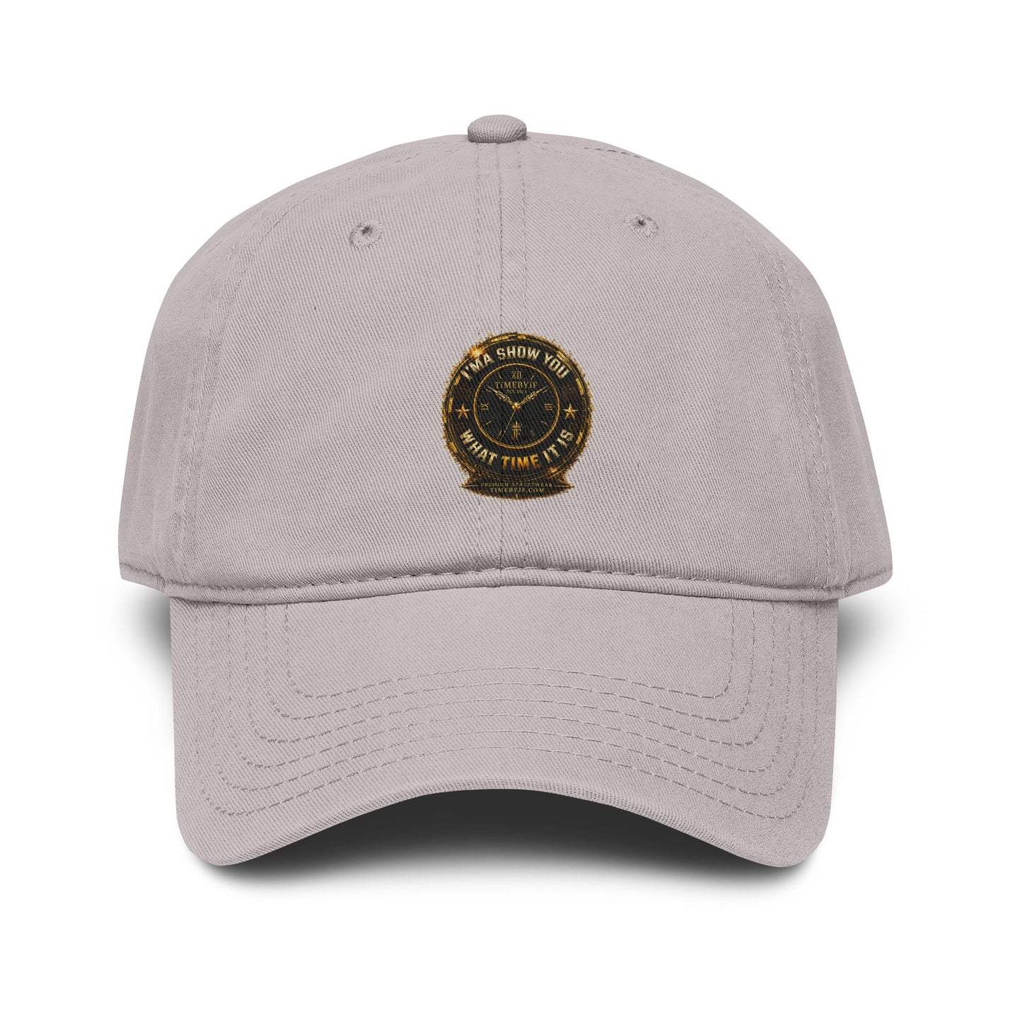 Washed Cotton Baseball Cap with Vintage Compass Patch - Adventure Travel Hat