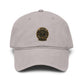 Washed Cotton Baseball Cap with Vintage Compass Patch - Adventure Travel Hat