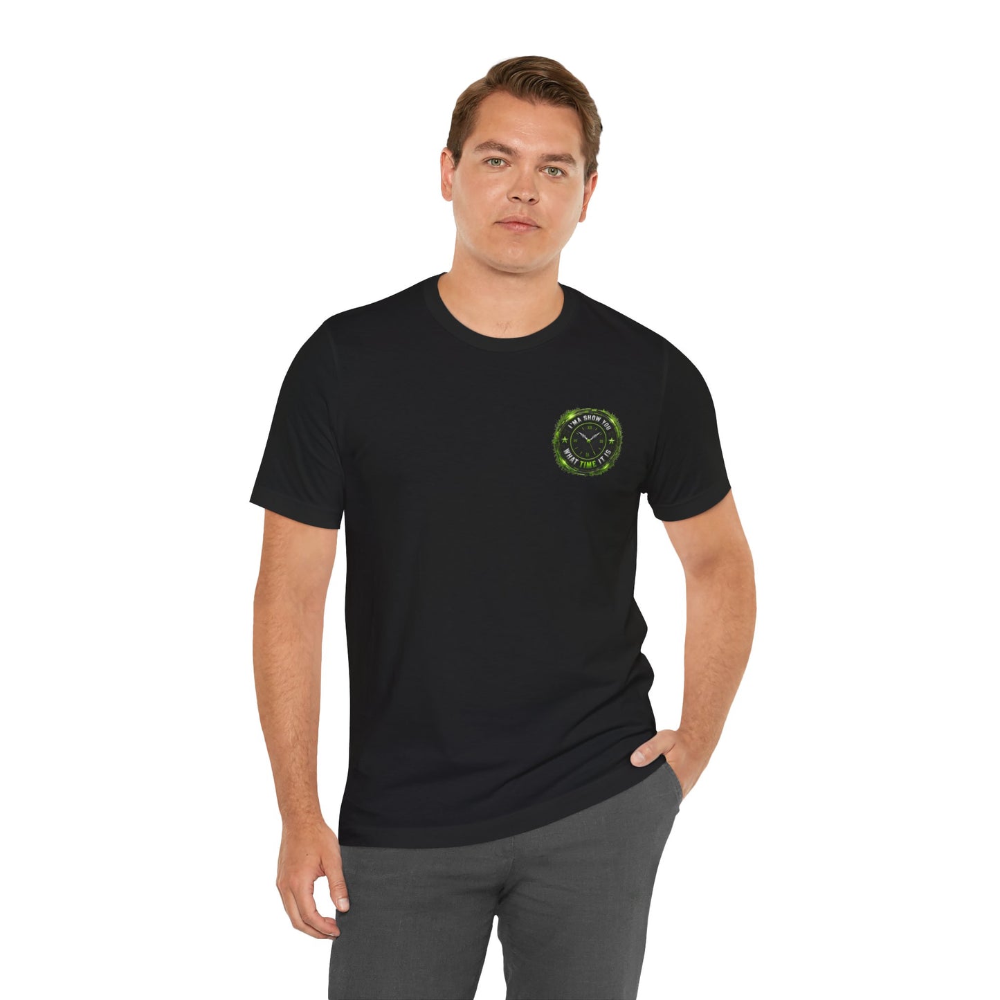 T‑Shirt — Green Camo Tactical Clock Logo Tee