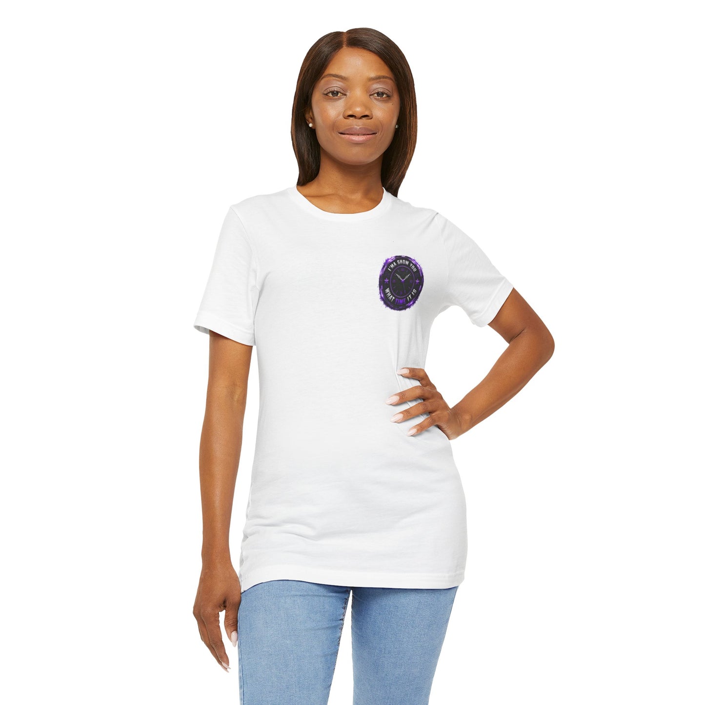 Pocket Cosmic Clock Tee — "Time to Glow" Graphic T‑Shirt