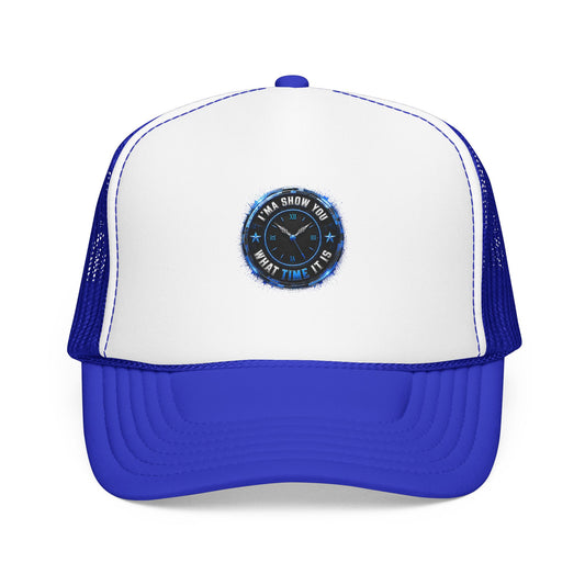 Retro 'Time Is What Time It Is' Foam Trucker Hat