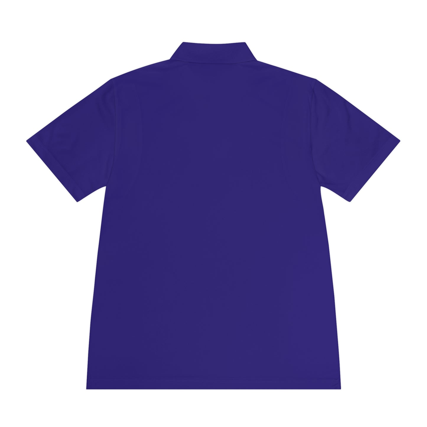 Men's Sport Polo — Blue Compass Badge Performance Golf Shirt