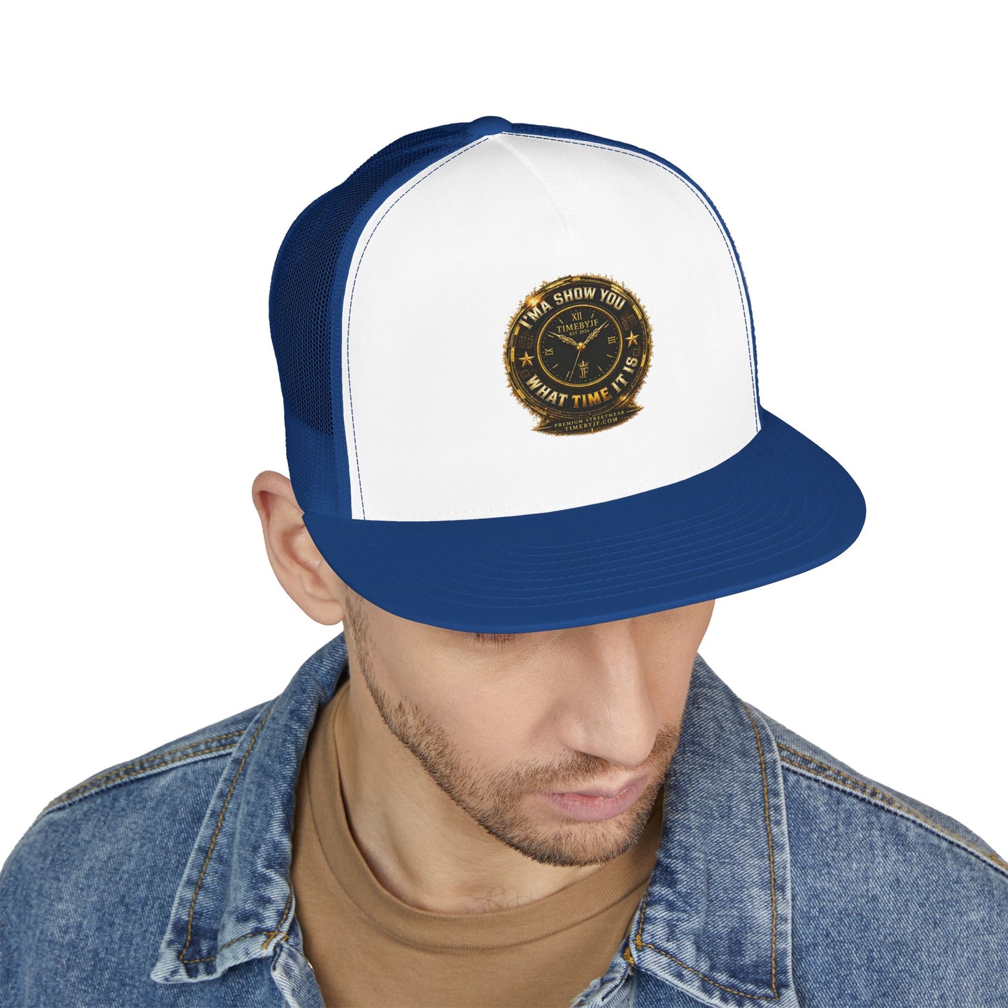 Trucker Cap — 'I’MA SHOW YOU WHAT TIME IT IS' Vintage Compass Logo Snapback