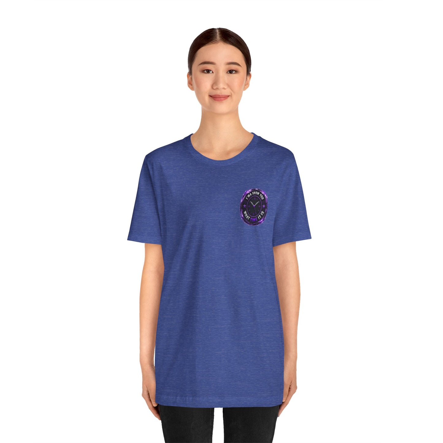 Pocket Cosmic Clock Tee — "Time to Glow" Graphic T‑Shirt